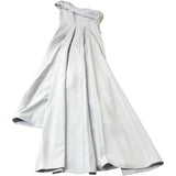 Jarlo Light Blue One Shoulder Dress Women's Formal Pleated Long UK8
