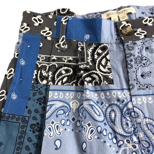 Boys Blue Bandana Pattern Shorts Size 12Years Cotton