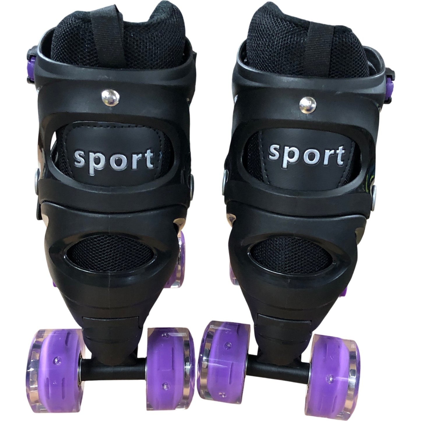 Sports Adjustable Inline Roller Skates Size UK 1-4 Black Purple Safety Features