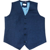 Men's Waistcoat Size Small Stylish Navy Blue Button Up Fashion