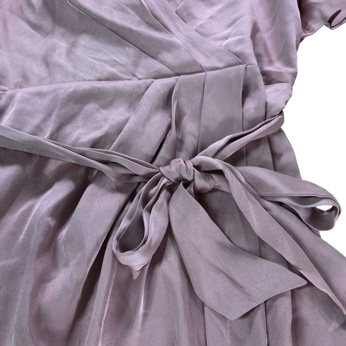 Wrap Dress UK12 Women's Midi Length Pink Viscose Blend Belted