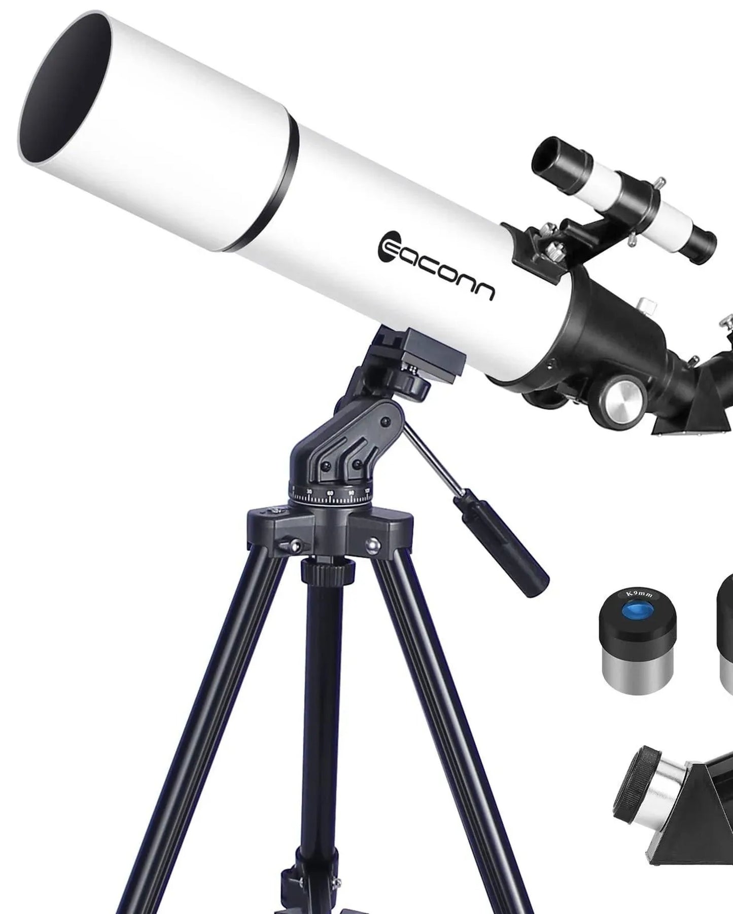 Eaconn Refractor Telescope 70mm Portable Beginner with Adjustable Tripod