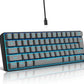 Snpurdiri 60% Percent Gaming Keyboard Wired  Compact, 61 Keys Iron Grey