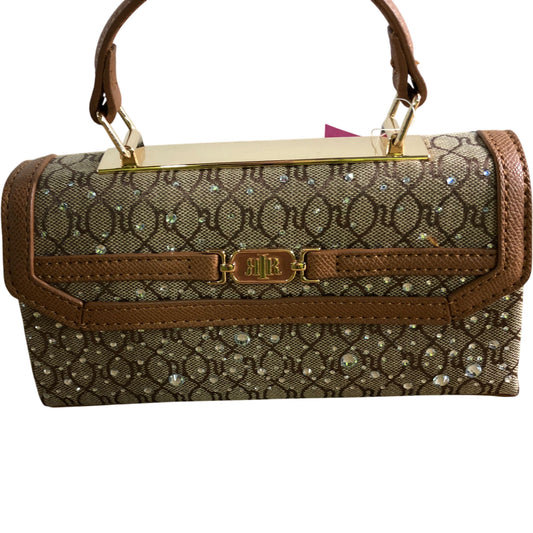 River Island Women's Brown Handbag with Sequins and Gold Hardware