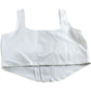 River Island White Square Neck Crop Top UK L Women's