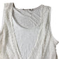 Layered Polka Dot Blouse Cream Soft Cotton Silk Blend Size 10