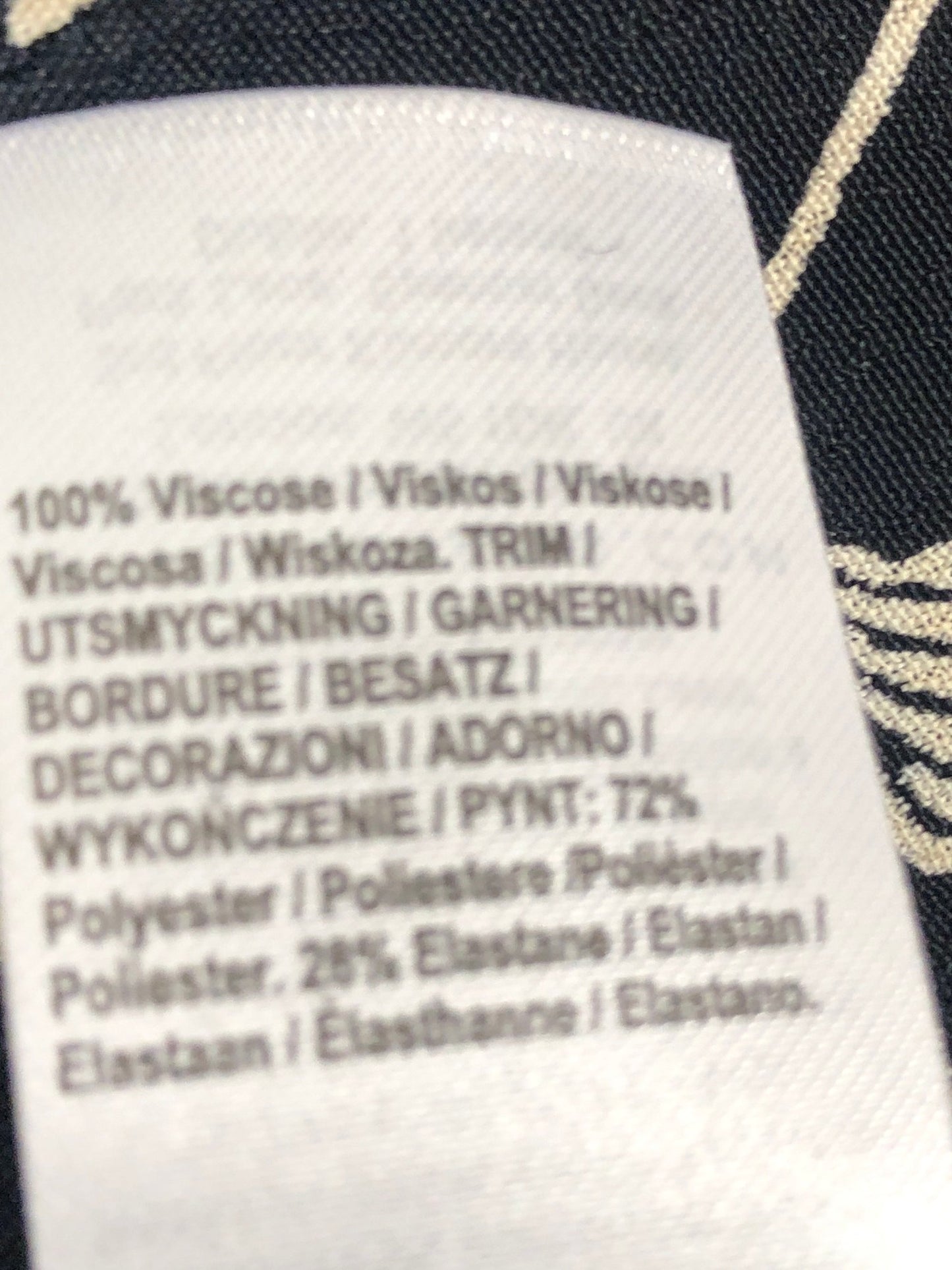 Rivers Island Casual Black Peplum Top UK6 Women's Floral Embroidery Short Sleeve