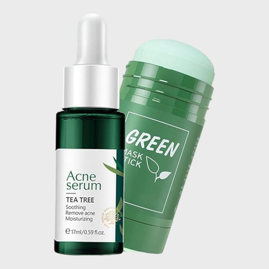 Green Tea Cleansing Mask Stick with Tea Tree Acne Serum