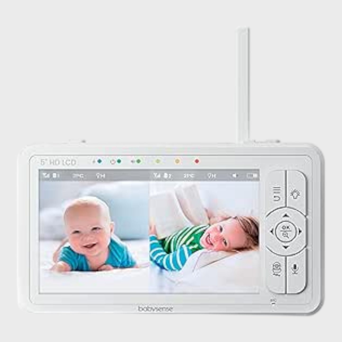 Babysense HD Split Screen Baby Monitor with 2 Pan, Tilt & Zoom Cameras