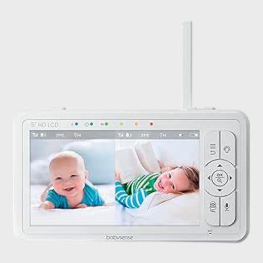 Babysense HD Split Screen Baby Monitor with 2 Pan, Tilt & Zoom Cameras