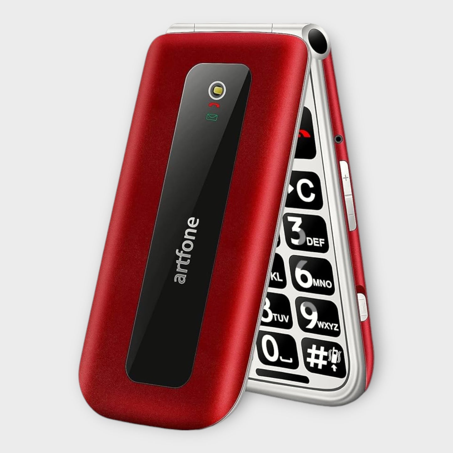 Artfone Flip Big Button Mobile Phone - Red