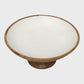 Folkulture White and Mango Wood Pedestal Fruit Bowl - 12"