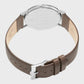 TITAN Edge Designer Watch with Brown Leather Strap