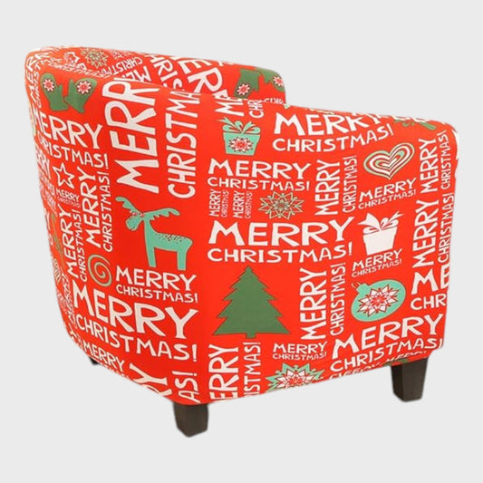 Merry Christmas Tub Chair Cover