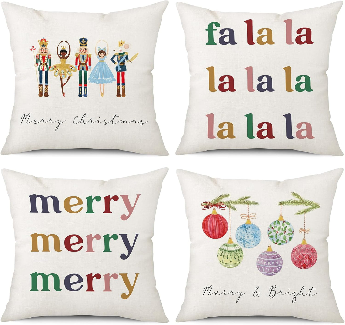 Christmas Decorative Cushion Covers Set Of 4