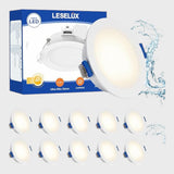 LESELUX LED Recessed Ceiling Lights - 4000K - Pack of 10