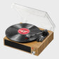 Natural Wood Retro Record Player - with Bluetooth