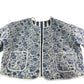 River Island Reversible Striped Floral Quilted Jacket Women's Blue Large