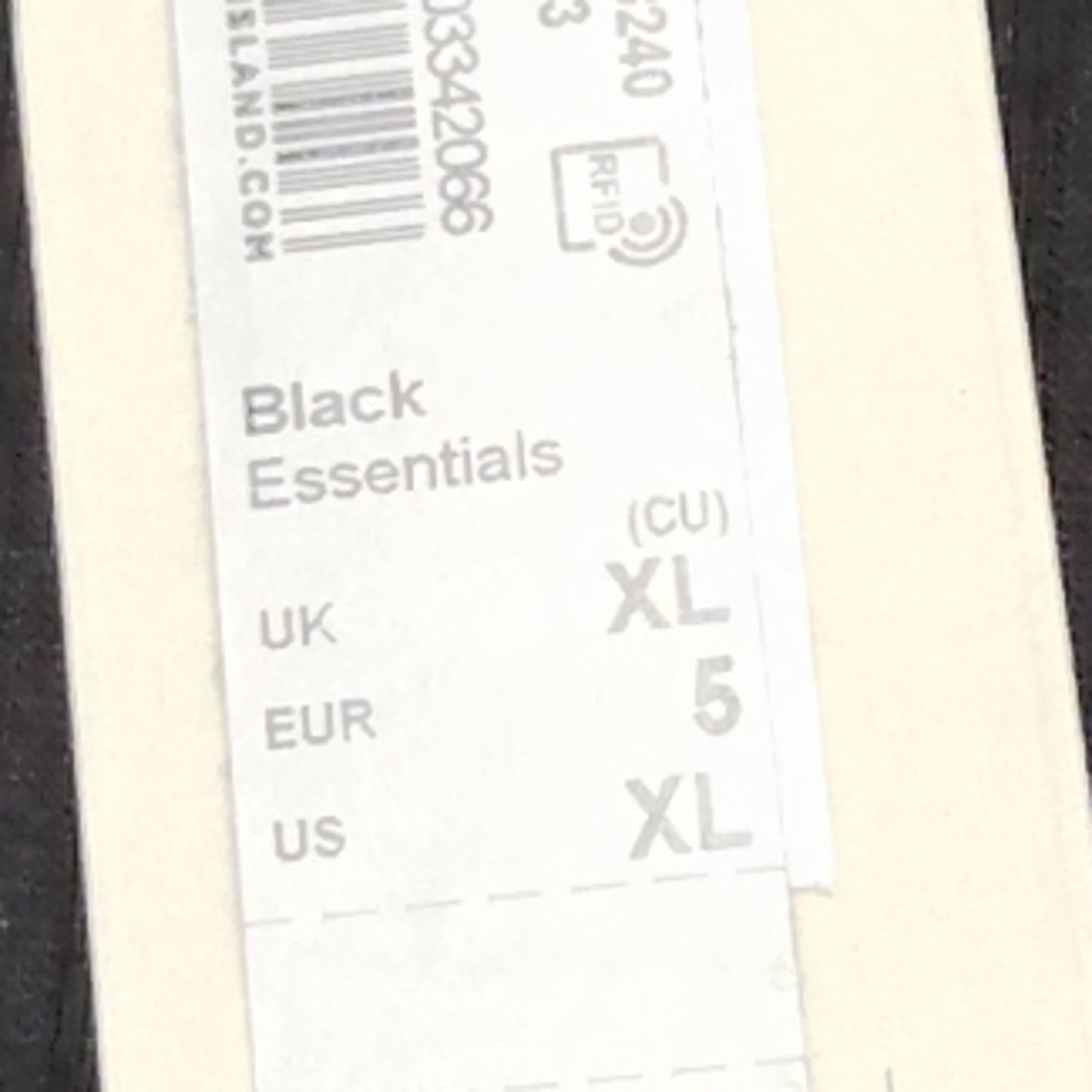 River Island Black Essentials T-Shirt XL Men's Soft Cotton Short Sleeves