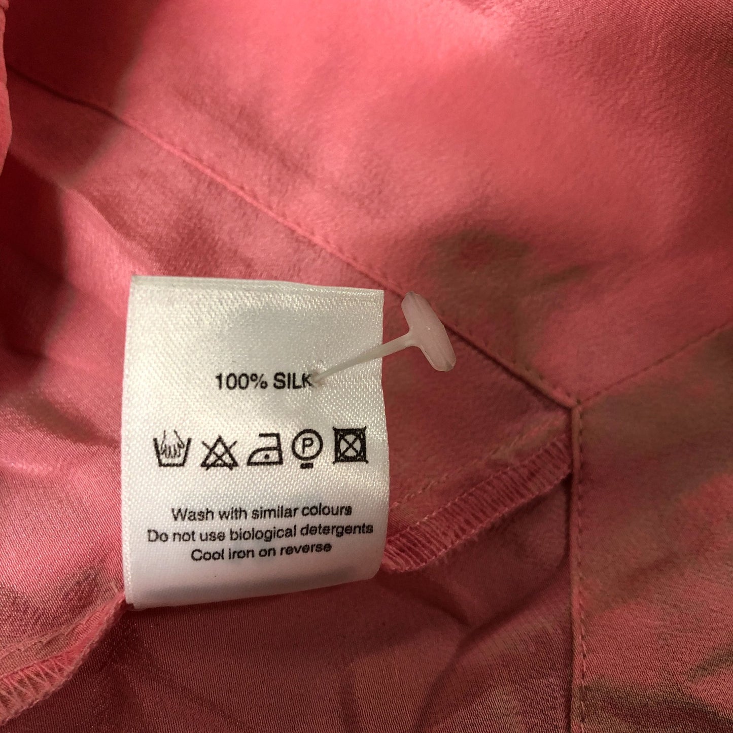 Pink Sleeveless Top Size 12 Ruffle Design 100% Silk