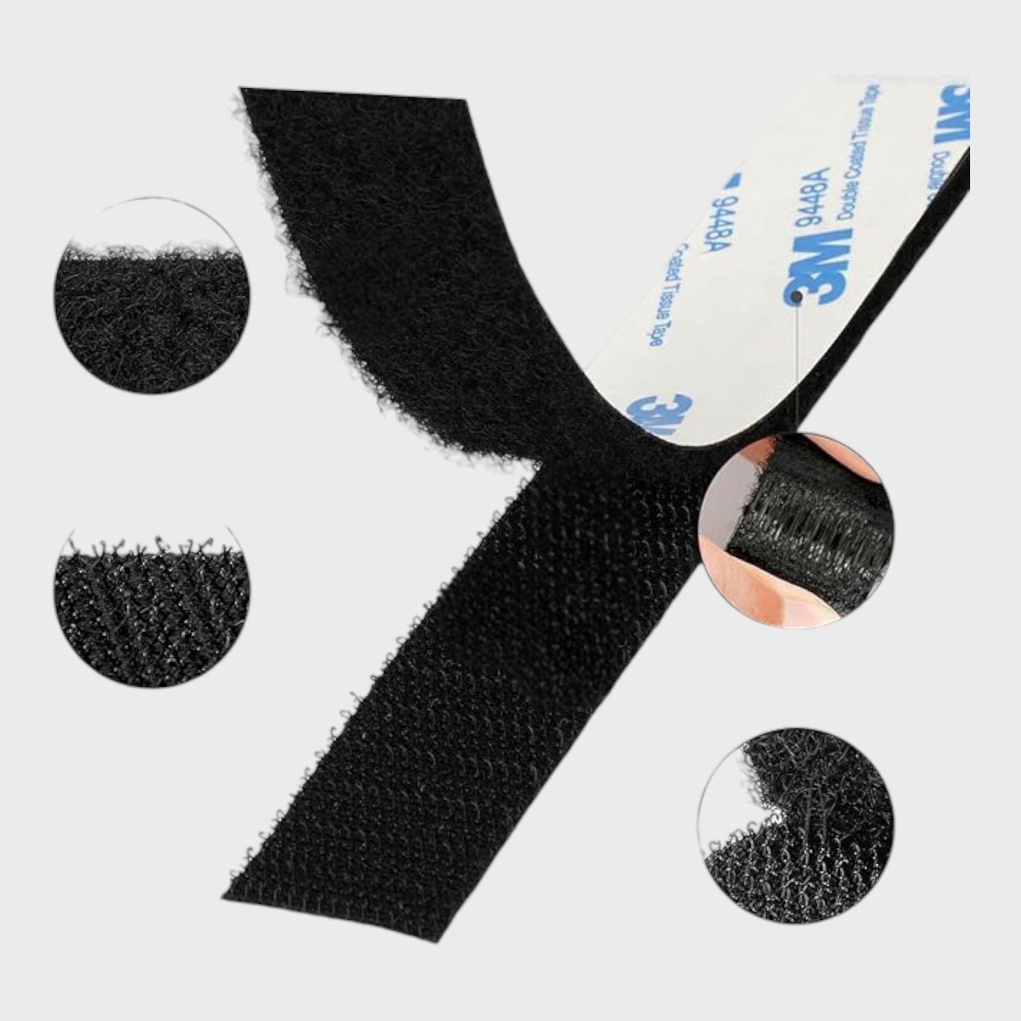 Hook and Loop Self Adhesive Tape - 50mm x 6M