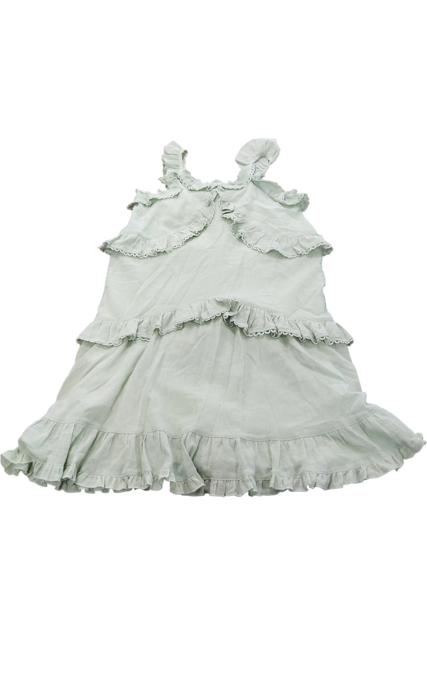 River Island Girls Dress 12 Years  Mint Green Ruffle Sleeveless Summer Dress