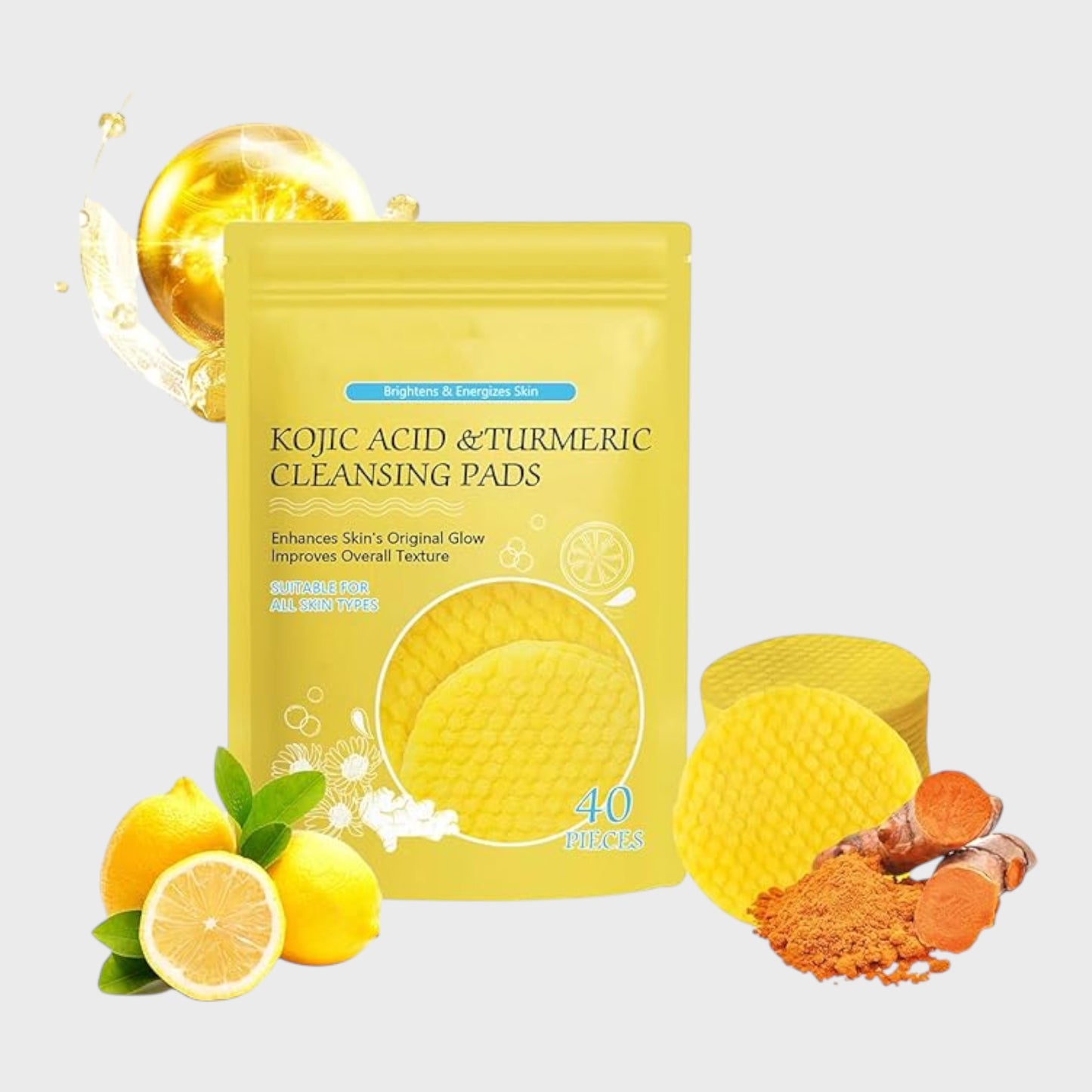 Koji Acid & Turmeric Cleansing Pads - 40 Pieces