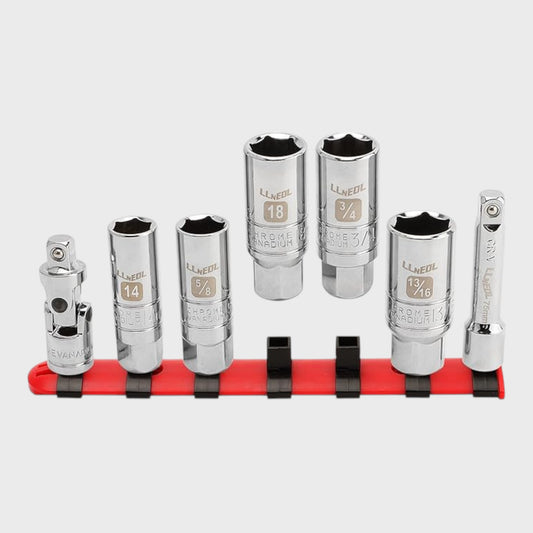 LINEDL Spark Plug Socket Set 3/8 Inch 12 Point Chrome Vanadium