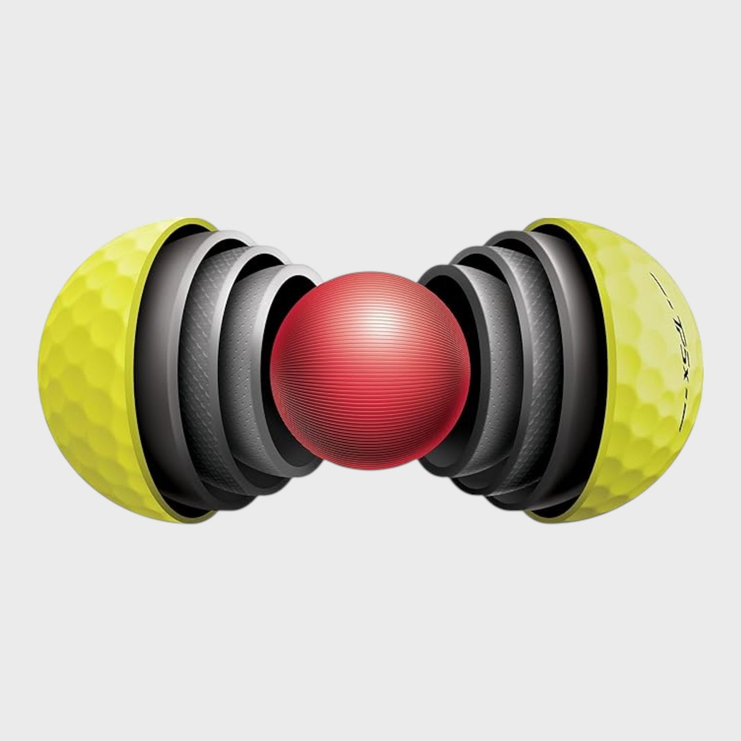 TaylorMade TP5x Golf Balls - Set of 12 - Hi-Visibility Yellow