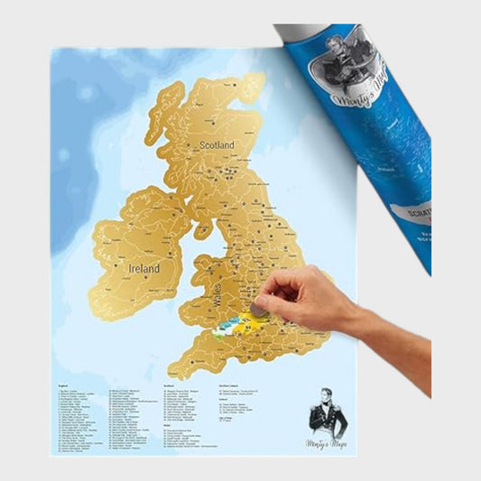 UK Scratch Map Poster