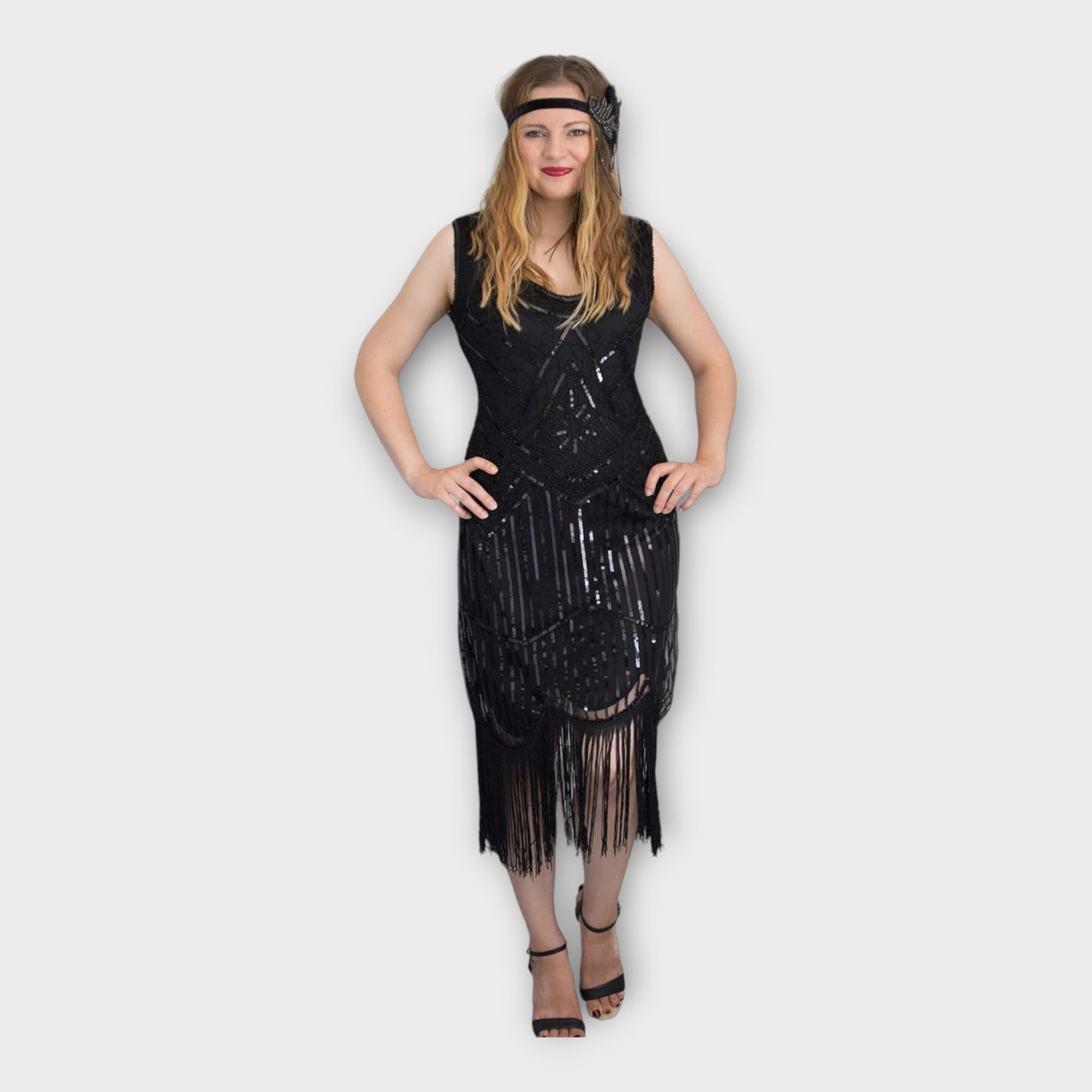 Gatsby 1920's Flapper Dress With Accessories