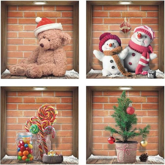 Christmas Window Sticker - Pack of Four