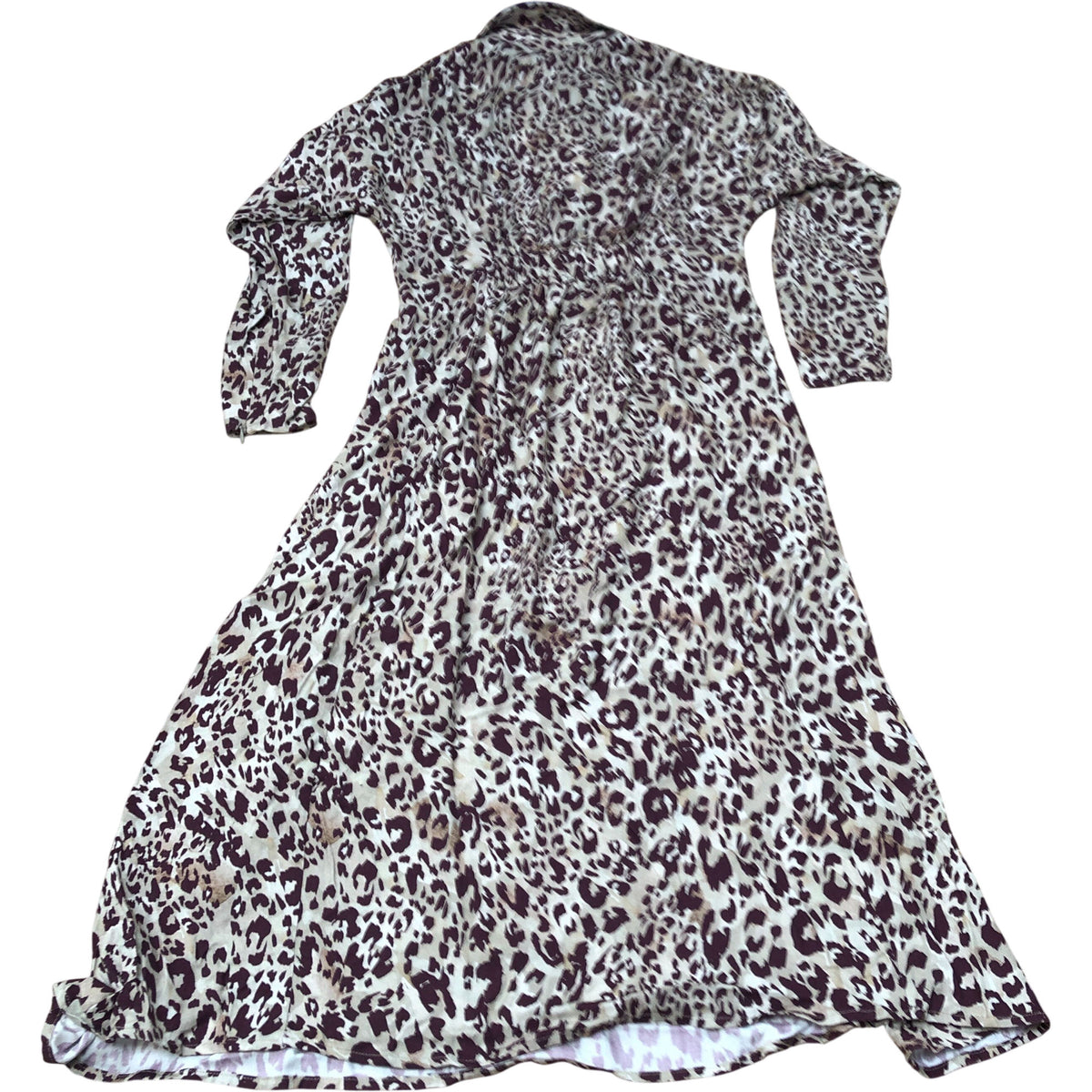 Baukjen Leanne Printed Midi Dress Plum Leopard