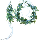 Forest Fairy Costume Green Floral Headband & Bracelet