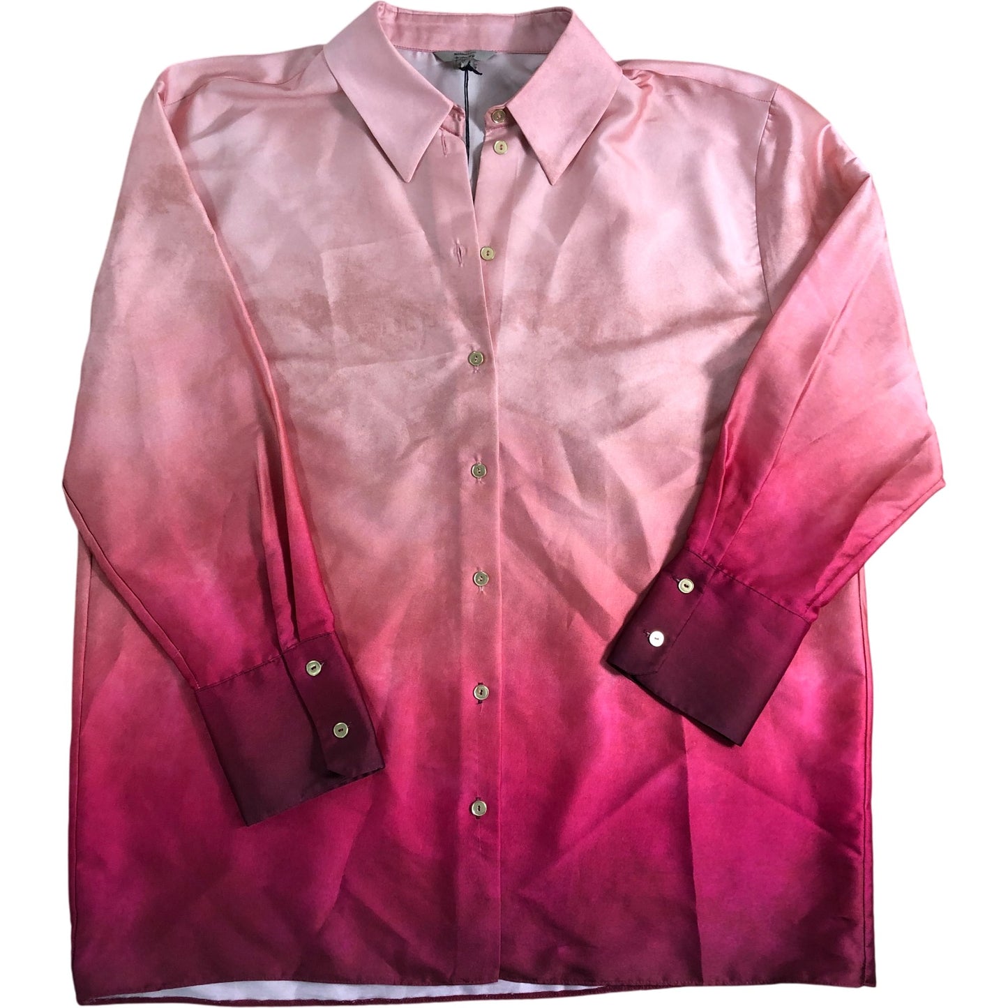 Rivers Island Women's Pink Gradient Button Down Shirt UK10
