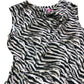Beige Dress UK12 Women's Maxi Length Zebra Print Sleeveless