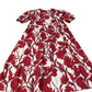 Baukjen Floral Print Dress UK14 Women's Organically Made Red White Cotton