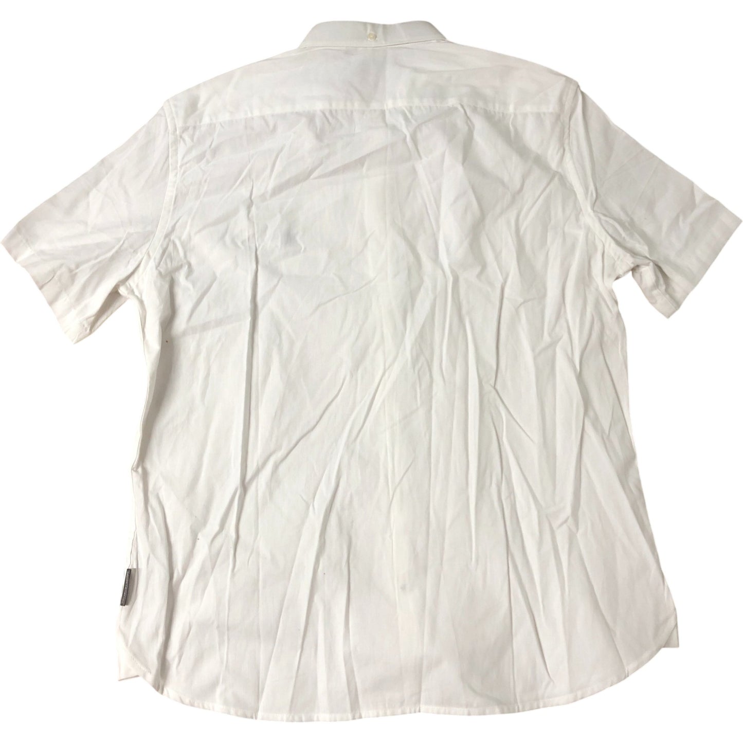 French Connection XL Men's White Short Sleeve Button Up Shirt Cotton Casual