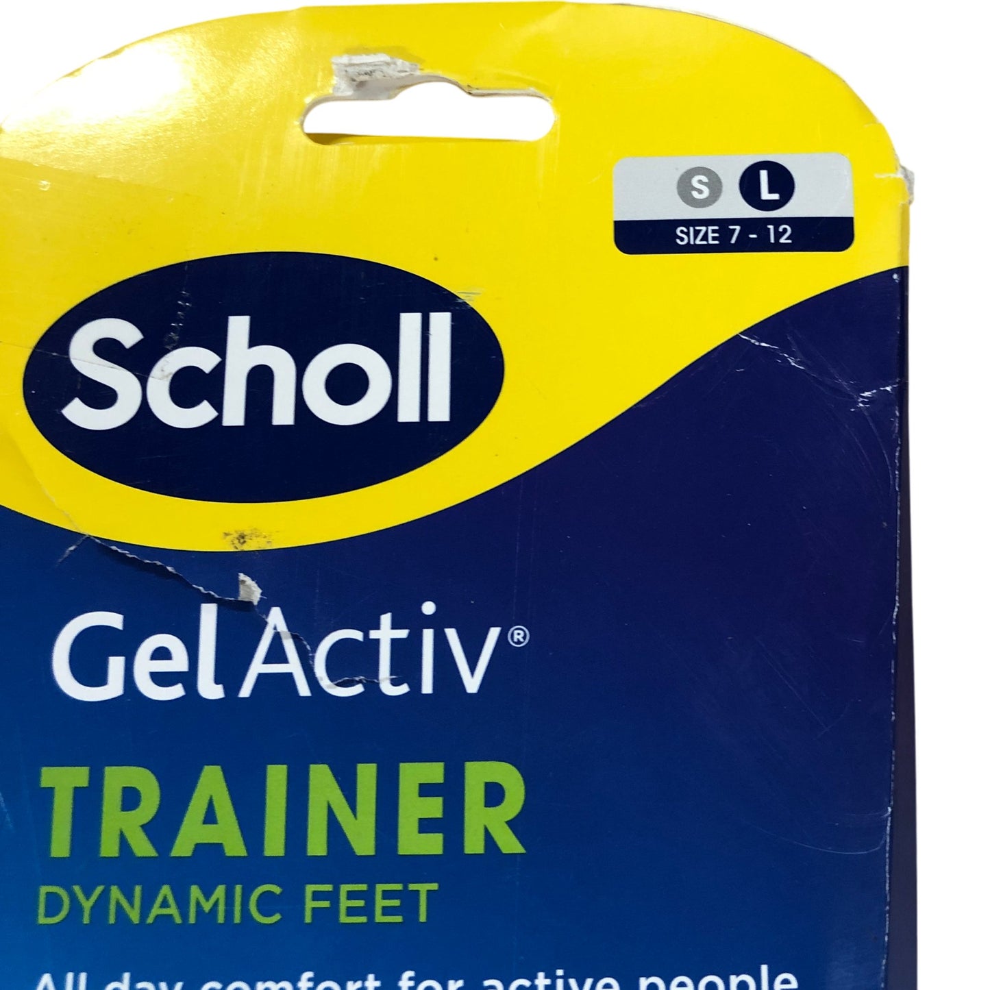 Scholl GelActiv Trainer Insoles Size 7-12 Dynamic Feet Shock Absorption