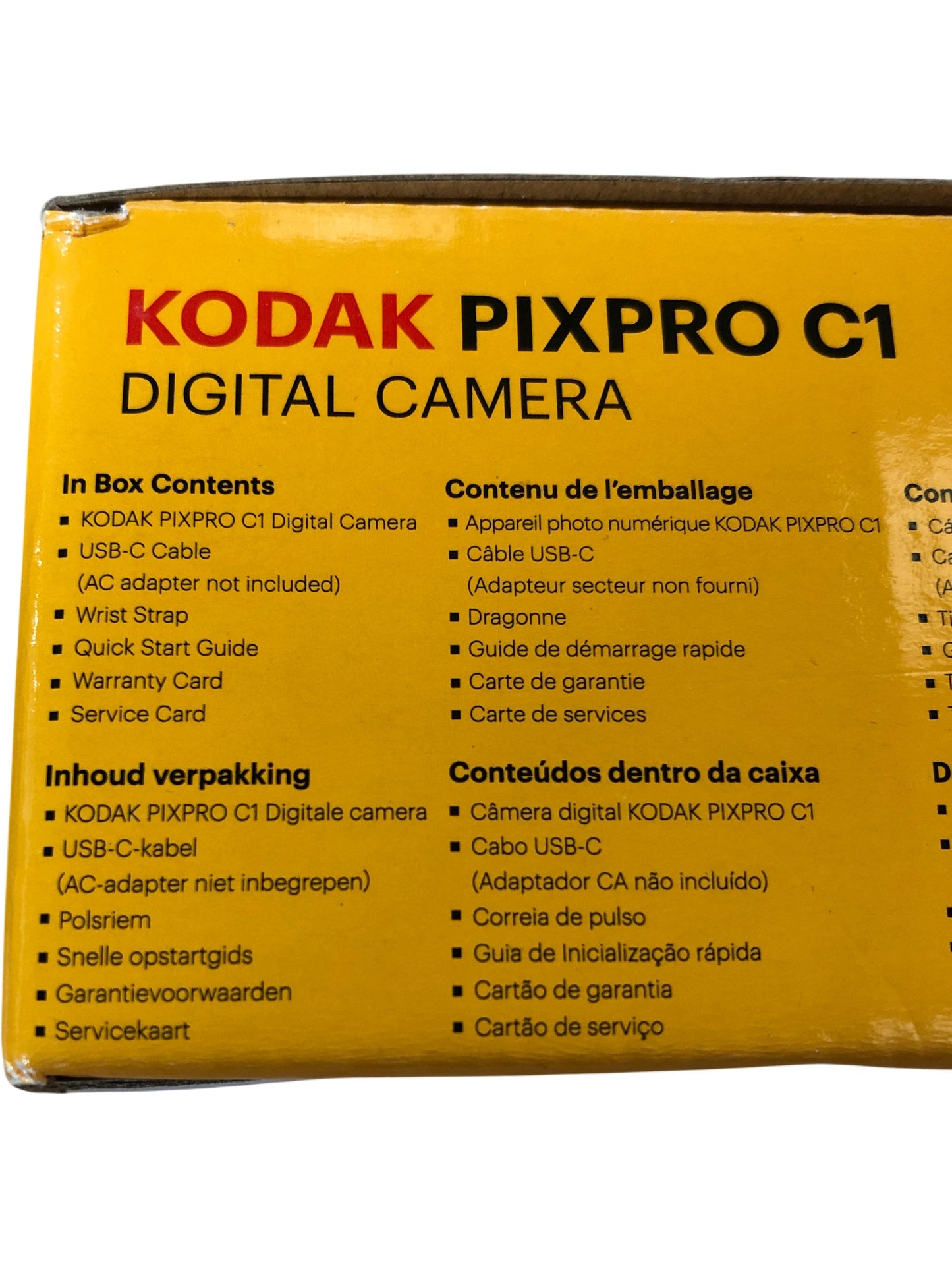 KODAK PIXPRO C1 Digital Camera 13MP 4X Zoom USB-C Wrist Strap New Condition