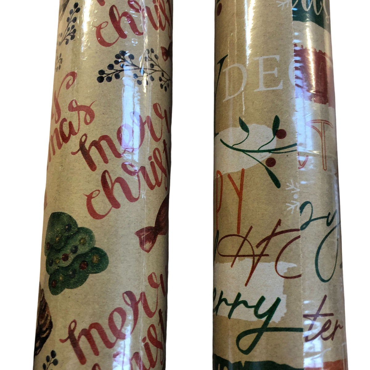 Christmas Wrapping Paper Set Festive Decorative Roll Pack Gift Wrap
