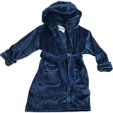 Baker By Ted Baker Kids Hooded Robe Age 3 4 Years Navy Velour Soft Fabric