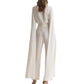 Ivory Cape Sleeve V Neck Jumpsuit UK8 Women's