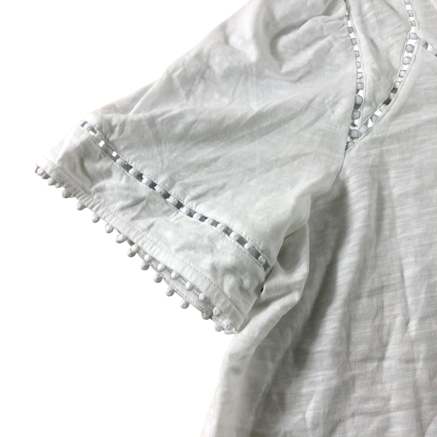 White Trim Detail Top - Size 10