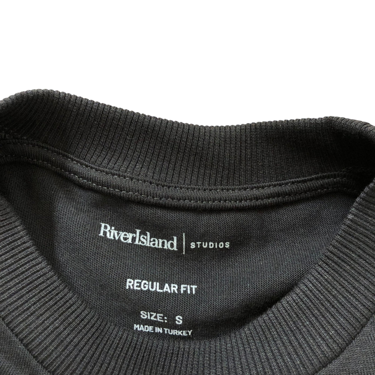 River Island Graphic T-Shirt Size S Men's Regular Fit Black Cotton 1978 Design