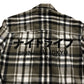 River Island Flannel Shirt XXS Checked Button Up Olive Green