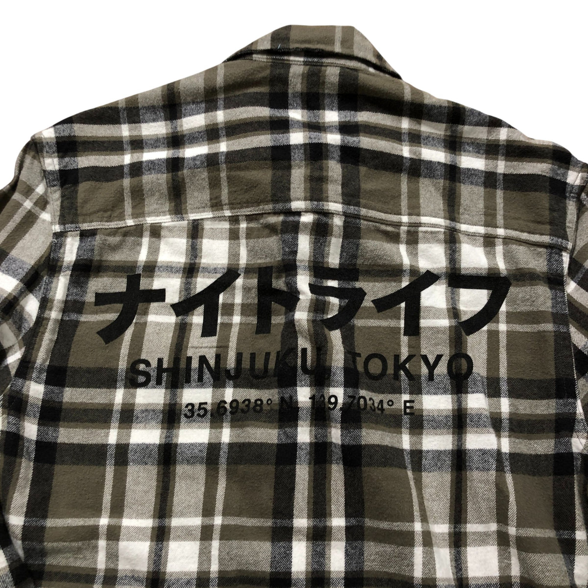 River Island Flannel Shirt XXS Checked Button Up Olive Green