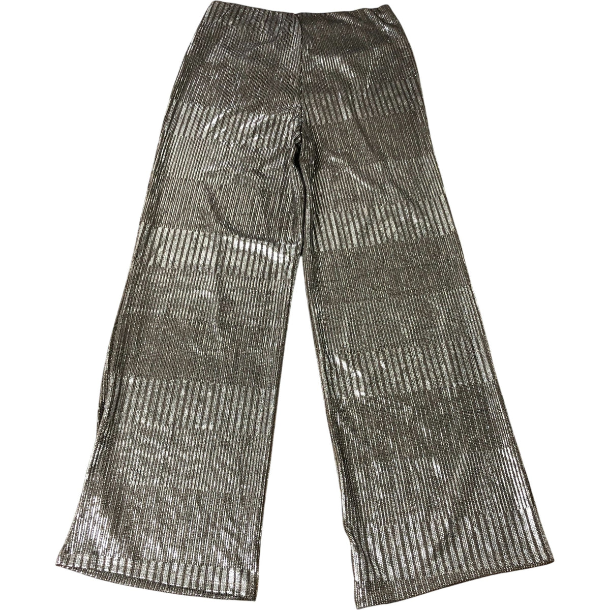 River Island Metallic Wide Leg Trousers Women's Elasticated Waist - Size S