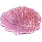 Pink Cabbage Leaf Shaped Ceramic Dish