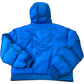 Translucent Blue Hooded Puffer Jacket Size M